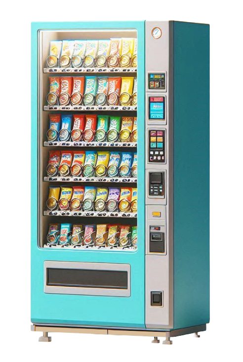 half size vending machine illustration